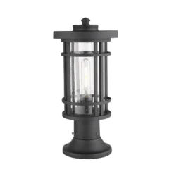 Z-Lite Jordan 16 Inch Tall Outdoor Pier Lamp -LumeLux Shop Z Lite 570PHM 553PM BK AT 5