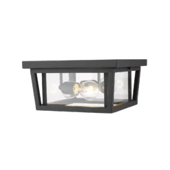 Seoul 12 Inch 3 Light Outdoor Flush Mount By Z-Lite