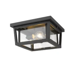 Seoul 12 Inch 3 Light Outdoor Flush Mount By Z-Lite -LumeLux Shop Z Lite 571F BK AT 5