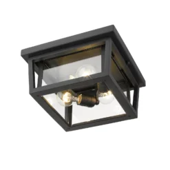 Seoul 12 Inch 3 Light Outdoor Flush Mount By Z-Lite -LumeLux Shop Z Lite 571F BK AT 6
