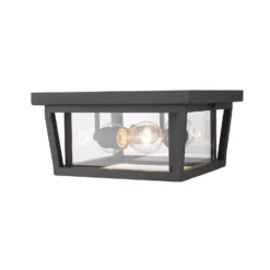 Seoul 12 Inch 3 Light Outdoor Flush Mount By Z-Lite -LumeLux Shop Z Lite 571F ORB AT 4
