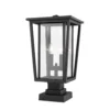 Seoul 20 Inch Tall 2 Light Outdoor Pier Lamp By Z-Lite