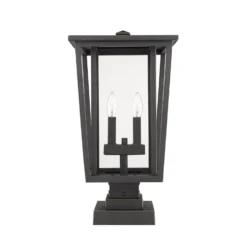 Seoul 20 Inch Tall 2 Light Outdoor Pier Lamp By Z-Lite -LumeLux Shop Z Lite 571PHBS SQPM ORB NL 7