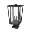 Seoul 24 Inch Tall 3 Light Outdoor Pier Lamp By Z-Lite