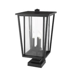 Seoul 24 Inch Tall 3 Light Outdoor Pier Lamp By Z-Lite