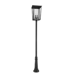 Seoul 125 Inch Outdoor Post By Z-Lite -LumeLux Shop Z Lite 571PHXXLR 511P BK AT 5