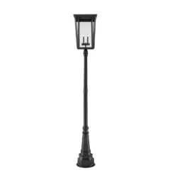 Seoul 113 Inch Outdoor Post By Z-Lite -LumeLux Shop Z Lite 571PHXXLR 564P BK AT 4