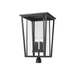 Seoul 30 Inch Outdoor Post By Z-Lite -LumeLux Shop Z Lite 571PHXXLR BK AT 5