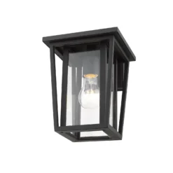 Z-Lite Seoul 11 Inch Tall Outdoor Wall Light -LumeLux Shop Z Lite 571S BK AT 6