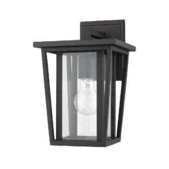 Z-Lite Seoul 11 Inch Tall Outdoor Wall Light -LumeLux Shop Z Lite 571S BK NL 7