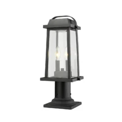 Millworks 18 Inch Tall 2 Light Outdoor Pier Lamp By Z-Lite