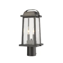 Millworks 16 Inch Tall 2 Light Outdoor Post Lamp By Z-Lite -LumeLux Shop Z Lite 574PHMR ORB AT 4