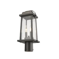 Millworks 16 Inch Tall 2 Light Outdoor Post Lamp By Z-Lite -LumeLux Shop Z Lite 574PHMR ORB AT 5