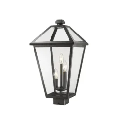 Talbot 22 Inch Tall 3 Light Outdoor Post Lamp By Z-Lite