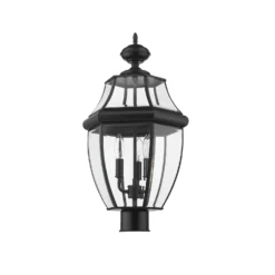 Westover 20 Inch Tall 3 Light Outdoor Post Lamp By Z-Lite -LumeLux Shop Z Lite 580PHB BK NL 7