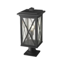 Z-Lite Brookside 21 Inch Tall Outdoor Pier Lamp -LumeLux Shop Z Lite 583PHBR 533PM BK AT 5