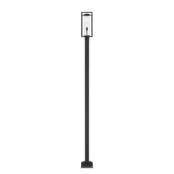 Z-Lite Dunbroch 114 Inch Tall Outdoor Post Lamp -LumeLux Shop Z Lite 584PHMS 536P BK AT 4