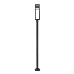 Z-Lite Barwick 100 Inch Tall LED Outdoor Post Lamp -LumeLux Shop Z Lite 585PHBR 567P BK LED AT 4