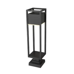 Z-Lite Barwick 28 Inch Tall LED Outdoor Pier Lamp -LumeLux Shop Z Lite 585PHBS SQPM BK LED AT 5