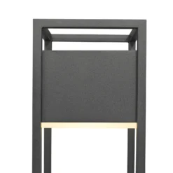 Z-Lite Barwick 22 Inch Tall LED Outdoor Pier Lamp -LumeLux Shop Z Lite 585PHMS SQPM BK LED AT 6