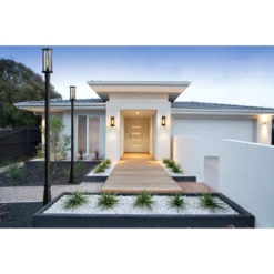 Z-Lite Glenwood 16 Inch Tall Outdoor Wall Light -LumeLux Shop Z Lite 586M BK RS 3