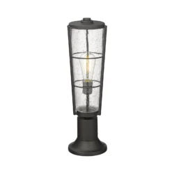 Z-Lite Helix 22 Inch Tall Outdoor Pier Lamp -LumeLux Shop Z Lite 591PHB 553PM BK AT 4