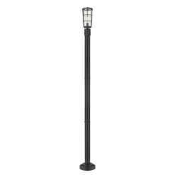 Z-Lite Helix 88 Inch Outdoor Post -LumeLux Shop Z Lite 591PHM 567P BK AT 4