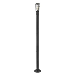 Z-Lite Helix 88 Inch Outdoor Post -LumeLux Shop Z Lite 591PHM 567P BK AT 5