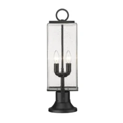 Sana 22 Inch Tall 2 Light Outdoor Pier Lamp By Z-Lite -LumeLux Shop Z Lite 592PHMR 553PM BK AT 5