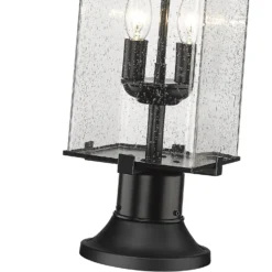 Sana 22 Inch Tall 2 Light Outdoor Pier Lamp By Z-Lite -LumeLux Shop Z Lite 592PHMR 553PM BK AT 6