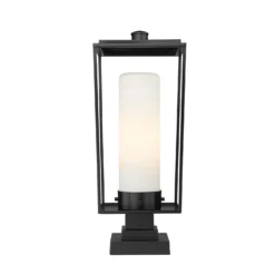 Z-Lite Sheridan 24 Inch Tall Outdoor Pier Lamp -LumeLux Shop Z Lite 595PHBS SQPM BK AT 4