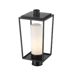 Z-Lite Sheridan 17 Inch Outdoor Post -LumeLux Shop Z Lite 595PHMR BK AT 5