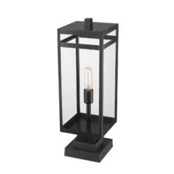 Z-Lite Nuri 23 Inch Tall Outdoor Pier Lamp -LumeLux Shop Z Lite 596PHBS SQPM BK AT 5