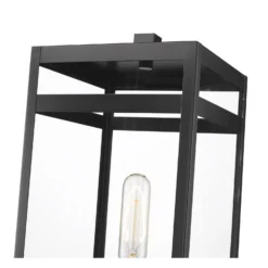Z-Lite Nuri 20 Inch Tall Outdoor Pier Lamp -LumeLux Shop Z Lite 596PHMS SQPM BK AT 6