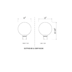 Z-Lite Laurent 15 Inch Tall Outdoor Post Lamp -LumeLux Shop Z Lite 597PHB BK LD 8