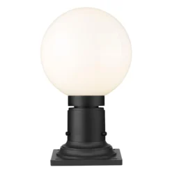 Z-Lite Laurent 13 Inch Tall Outdoor Pier Lamp -LumeLux Shop Z Lite 597PHM 533PM BK AT 4