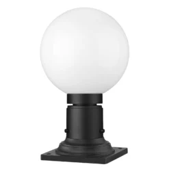 Z-Lite Laurent 13 Inch Tall Outdoor Pier Lamp -LumeLux Shop Z Lite 597PHM 533PM BK NL 7