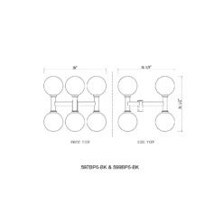 Laurent 34 Inch Tall 6 Light Outdoor Post Lamp By Z-Lite -LumeLux Shop Z Lite 599BP6 BK LD 8