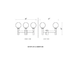 Laurent 18 Inch Tall 3 Light Outdoor Post Lamp By Z-Lite -LumeLux Shop Z Lite 599MP3 BK LD 8