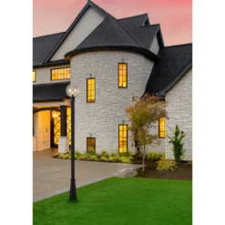 Z-Lite Laurent 109 Inch Tall Outdoor Post Lamp -LumeLux Shop Z Lite 599PHB 519P BK RS 2