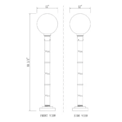 Z-Lite Laurent 89 Inch Tall Outdoor Post Lamp -LumeLux Shop Z Lite 599PHB 567P BK LD 8