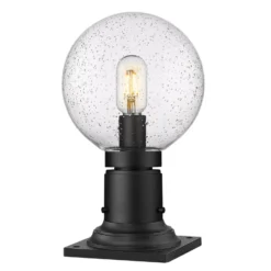 Z-Lite Laurent 13 Inch Tall Outdoor Pier Lamp -LumeLux Shop Z Lite 599PHM 533PM BK