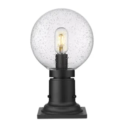 Z-Lite Laurent 13 Inch Tall Outdoor Pier Lamp -LumeLux Shop Z Lite 599PHM 533PM BK AT 4