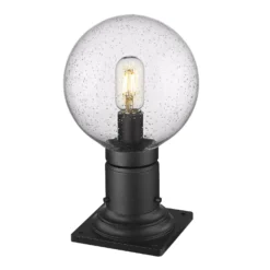 Z-Lite Laurent 13 Inch Tall Outdoor Pier Lamp -LumeLux Shop Z Lite 599PHM 533PM BK AT 5