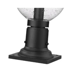 Z-Lite Laurent 13 Inch Tall Outdoor Pier Lamp -LumeLux Shop Z Lite 599PHM 533PM BK AT 6