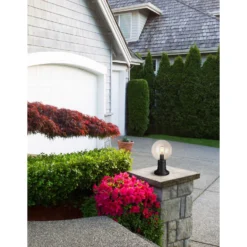 Z-Lite Laurent 13 Inch Tall Outdoor Pier Lamp -LumeLux Shop Z Lite 599PHM 533PM BK RS 2