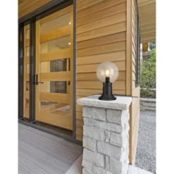 Z-Lite Laurent 13 Inch Tall Outdoor Pier Lamp -LumeLux Shop Z Lite 599PHM 553PM BK RS 2