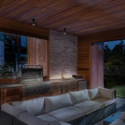 DweLED Caliber 5 Inch LED Outdoor Flush Mount -LumeLux Shop dweLED FM W36607 BK.APP